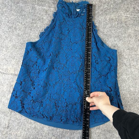 Diane von Furstenberg JEMMIE High Neck Floral Lace Halter Top Size Medium $268 - Picture 4 of 8